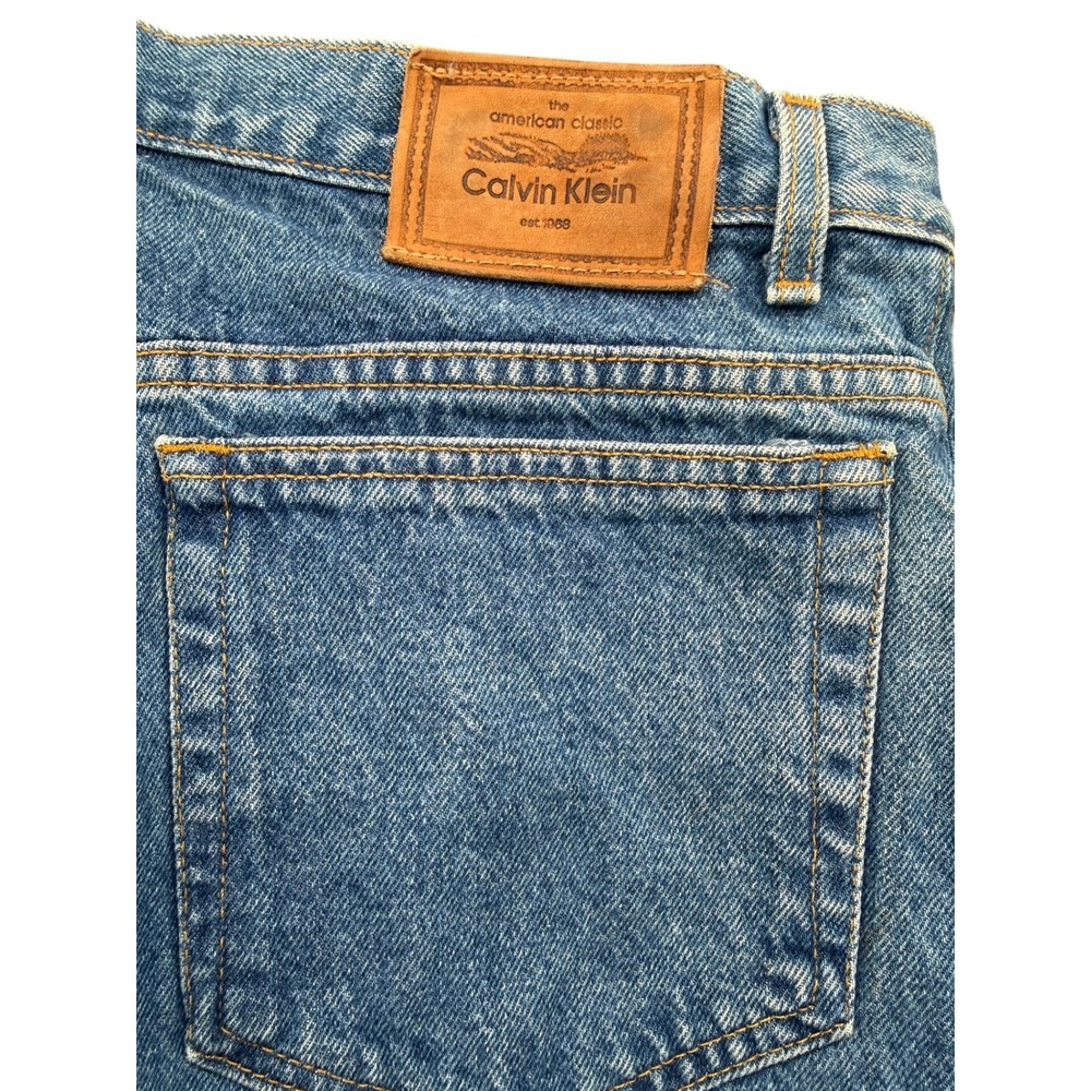 Calvin Klein Jeans Women 30 Blue Excellent High Rise Straight Leg Denim Vintage - Picture 8 of 12